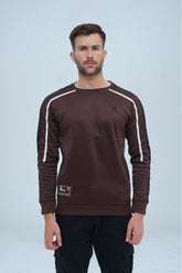 Stay comfortable and fashionable with our Street Wear Brown Sweatshirt for men's. Crafted with high-quality materials, this sweatshirt is ideal for every event. -  Street Wear Brown Sweatshirt - Xea Clothing -  Street Wear Brown Sweatshirt - Xea Clothing